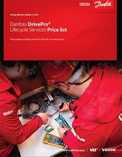 SAI Drive Solutions Danfoss DrivePro Lifecycle Services PriceBook 2020