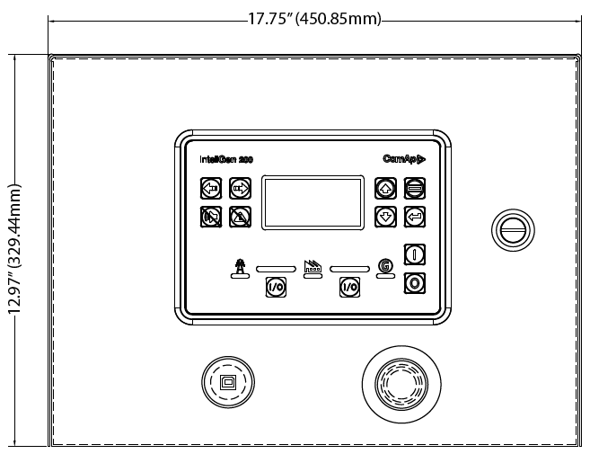 comap rt3 ig500 dimesions front