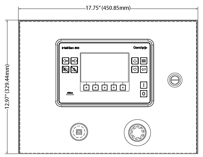 comap rt3 ig500 dimesions front