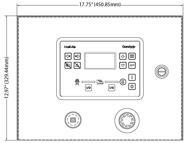 comap rt3 ig500 dimesions front